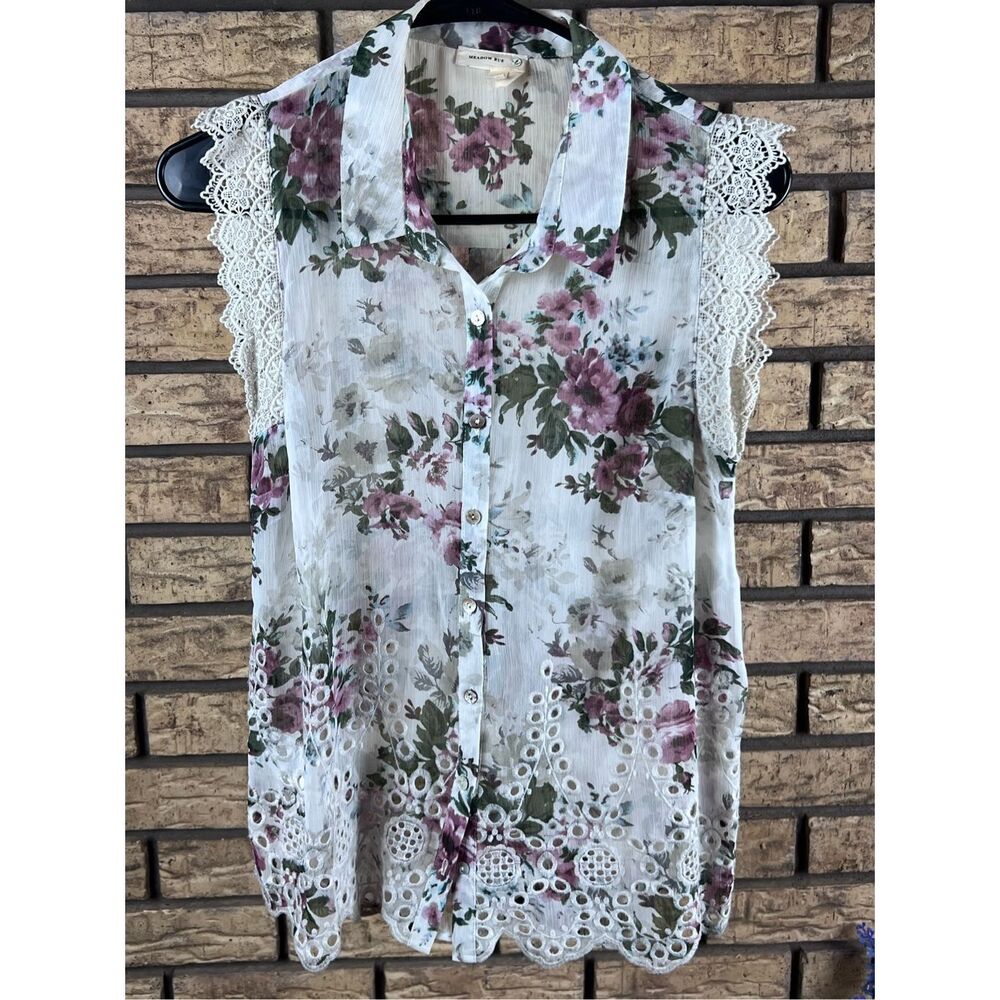 Meadow Rue by Anthropologie Floral Blouse Size XS